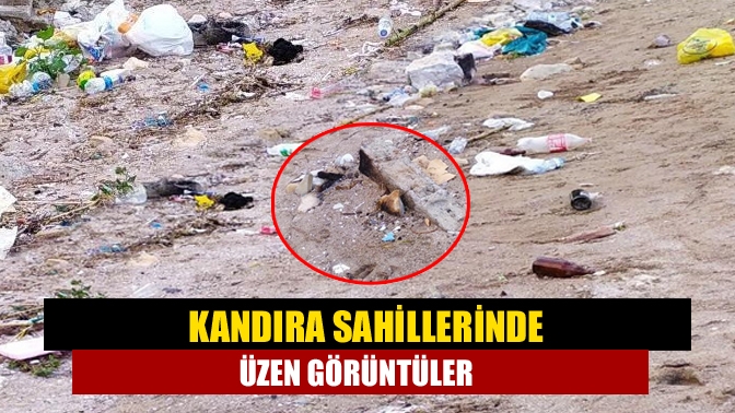 Duyarsız insanlar tarafından çevreye gelişi güzel atılan çöpler nedeniyle Kandıra