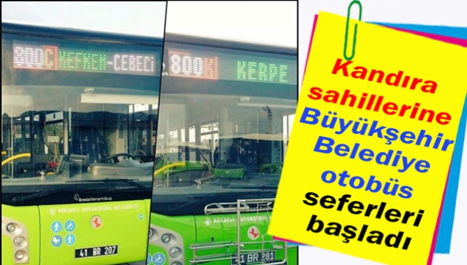 Büyükşehir Belediyesi Ulaşım Park şirketi, Kandıra sahillerine Büyükşehir Belediye otobüs