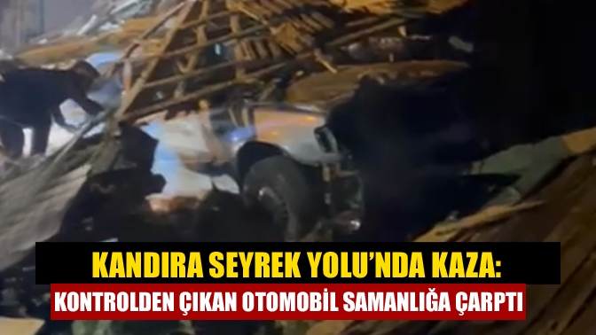 Kandıra Seyrek yolu üzerindeki Çalköy mevkiinde, bir otomobil kontrolden çıkarak