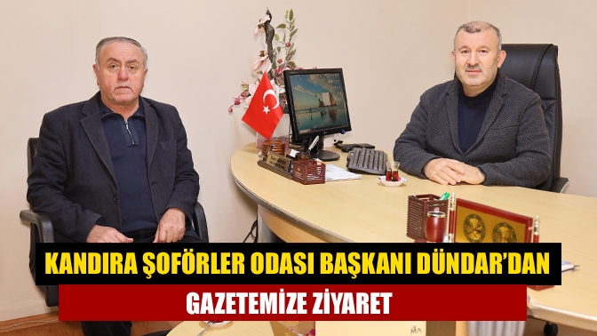 Kandıra Şoförler Odası Başkanı Fikret Dündar, Kandıra’nın Sesi Gazetesi Genel