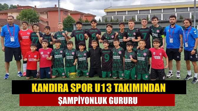 Kandıra Spor U13 takımı, ligi şampiyon tamamladı. Kupayı Belediye Başkanı