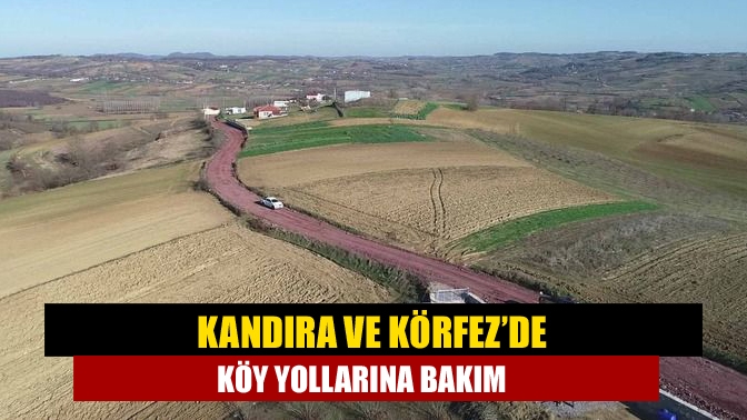 Büyükşehir Belediyesi Fen İşleri ekipleri, Kandıra ve Körfez köy yollarında