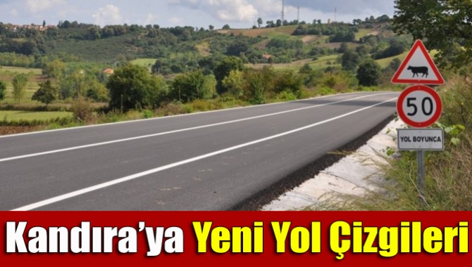 Büyükşehir, Kandıra’da yol çizgileri yenileme çalışması yaptı