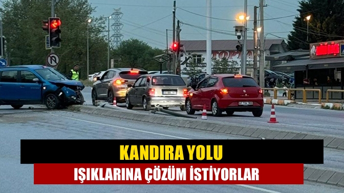 İzmit Yeşilova Solaklar Köprülü kavşağından sonraki tek ışık olarak kalan