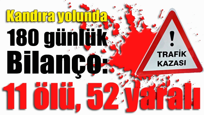 İzmit- Kandıra yolunda trafik kazaları eksik olmuyor. 6 ayda kaç