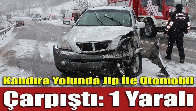Kandıra yolunda Jip İle Otomobil kafa kafaya çarpışması sonucu meydana