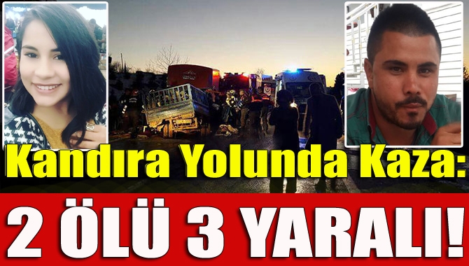 Kandıra-İzmit yolu Kayıplar mevkiinde meydana gelen trafik kazasında 2 kişi