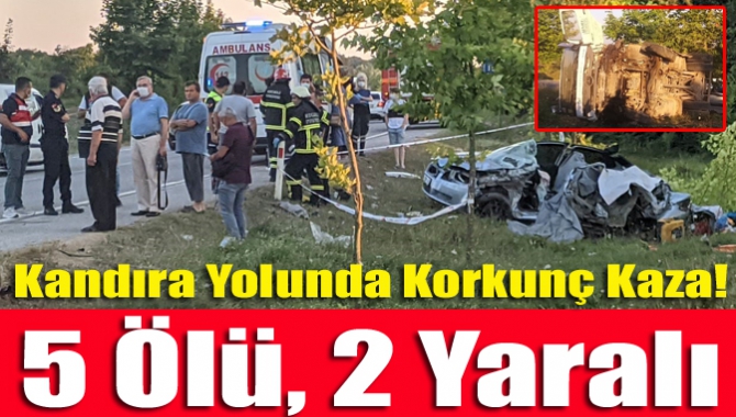 Kandıra İzmit yolu Kocabayramlar Sapağı mevkisinde karşı şeride geçen kamyon,