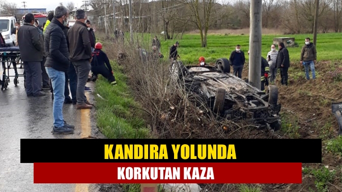 Kandıra-Kaynarca yolu Balcı mevkiinde direksiyon hakimiyetini kaybeden sürücü şarampole yuvarlandı.