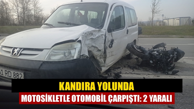 Kandıra İzmit yolunda otomobille motosikletin çarpışması sonucu meydana gelen trafik