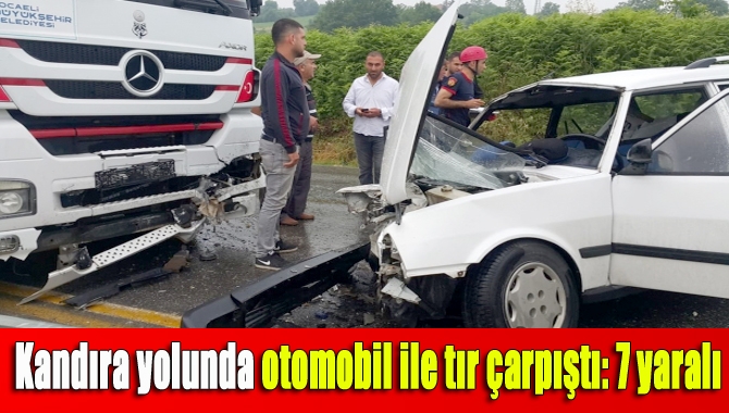 Kandıra Kaynarca yolu Erikler mevkisinde otomobil ile tırın çarpışması sonucu