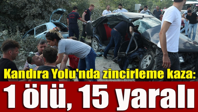 Kandıra Yolu'nda 4 aracın karıştığı zincirleme trafik kazasında 1 kişi