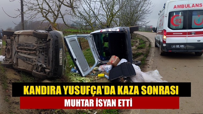 Kandıra Yusufça Köyü yolunda direksiyon hakimiyetini kaybeden sürücü şarampole uçtu.