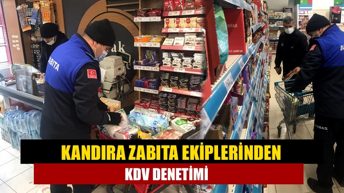 Kandıra Belediyesi zabıta ekipleri ilçedeki market ve bakkallarda KDV indirimi