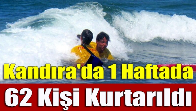 Kocaeli İtfaiyesi KOSKEM, Kandıra sahillerinde denize girerek boğulma tehlikesi geçiren