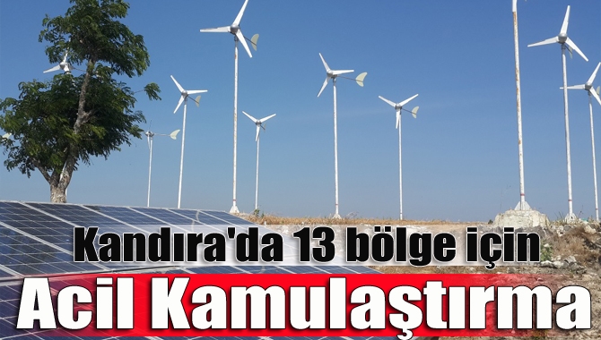 Kocaeli'de tesis edilecek santralin yapımı için Kandıra'nın 13 bölgesinde acil