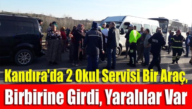 Kandıra Akdurak Mahallesi Tekkeli mevkiinde iki okul servisi bir hafif