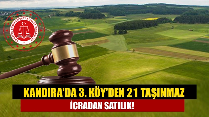 Kandıra Sulh Hukuk Mahkemesi Satış Memurluğu tarafından 3 mahallede toplam