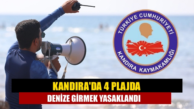 Kandıra'da 4 plajda hava ve deniz şartları sebebiyle denize girmek