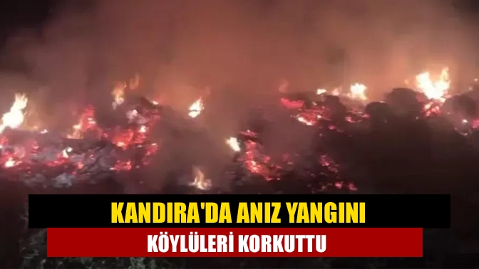 Kandıra Çamkonak'ta çıkan anız yangını çevre halkını korkuttu. Yangının bölge