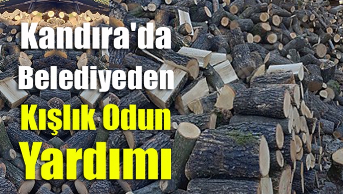 Kandıra'da, önceden belirlenen ihtiyaç sahibi ailelere kışlık odun yardımı yapmak