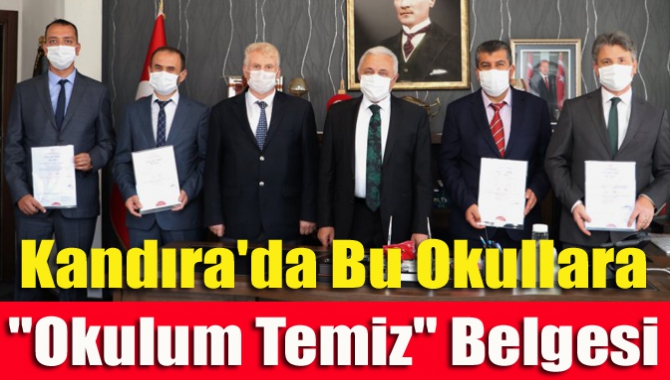 Kandıra'da "Okulum Temiz" belgesi almaya hak kazanan okullar belli oldu.