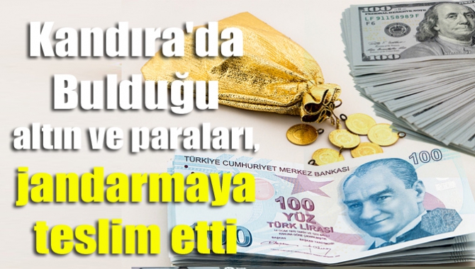 Kandıra’da bir kişi bulduğu, içinde para ve altın olan çanta