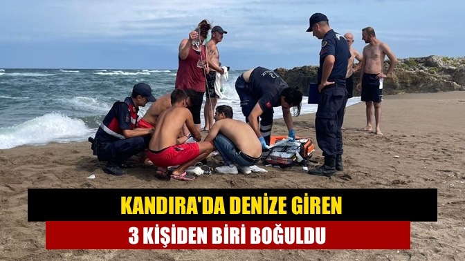 Kandıra Babalı Sahili'nde yasak olmasına rağmen denize giren 3 kişiden