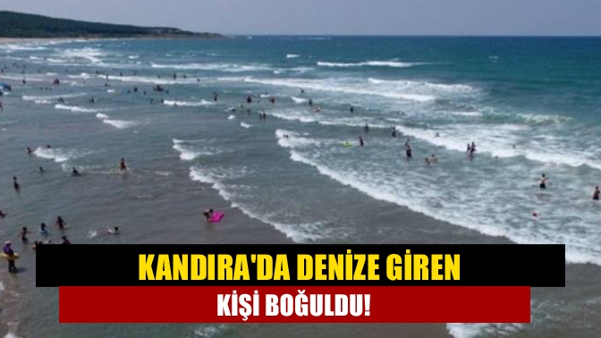 Kandıra Cebeci sahilinde serinlemek için denize giren Ramazan Karademir (55)