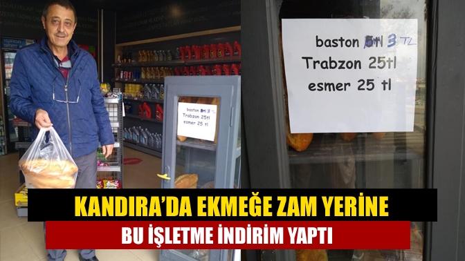 Kandıra Naiboğlu Vakfıkebir Ekmek Fırını, 200 gram ekmeğe yapılan zamla