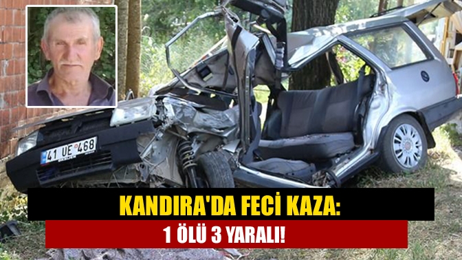 Kandıra'da cenaze törenine katılmak için yola çıkan vatandaşların bulunduğu otomobil,