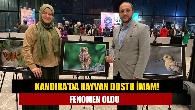 Kandıra Kabaklar Köyü'nde cami imamlığı görevini yürüten Fatih Yılmaz, kuş