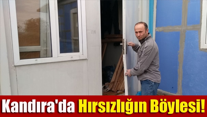 Kandıra’da etrafı tel çitlerle çevrili olan konteynere giren hırsızlar, içeride