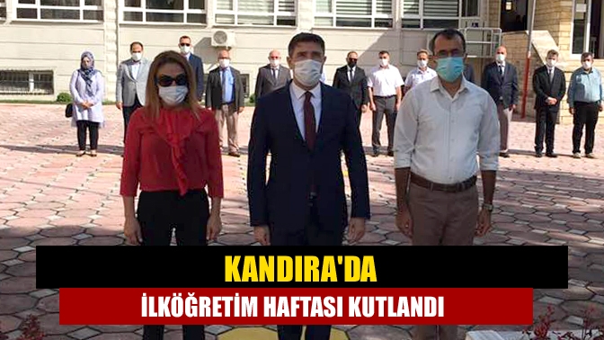 Kandıra İlçe Milli Eğitim Müdürlüğü, İlköğretim Haftası’nı kutlayarak, Atatürk büstüne