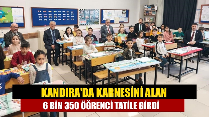 Yarıyıl tatili dolayısıyla Kandıra Akçakoca İlkokulu ve Ortaokulu’nda düzenlenen karne