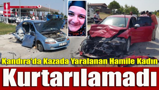Kandıra İzmit yolu Çakırcaali mevkiinde dün iki otomobilin çarpışması sonucu