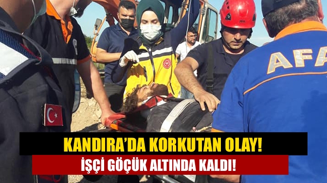 Kandıra ilçesinde altyapı çalışması sırasında toprak kayması sonucu göçük altında