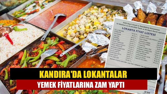Kandıra'da, artan girdi maliyetleri ve ekonomik koşullar nedeniyle Lokantalar yemek