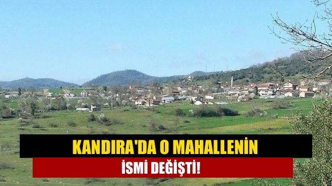 Kandıra'ya bağlı Duraçali Mahallesi'nin ismi, belediye meclisi kararı ve Kocaeli