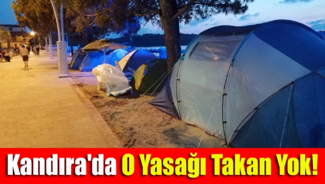 Kocaeli Büyükşehir Belediyesi tarafından Kumcağız plaj çevresine konulan uyarılara aldırmayan