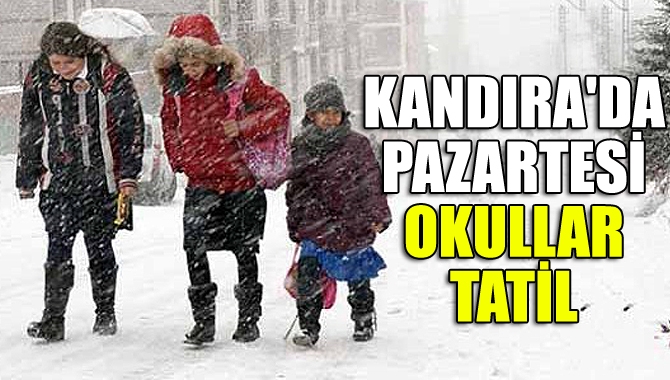 Kocaeli'de okulların yarın(Pazartesi) tatil olduğu duyuruldu