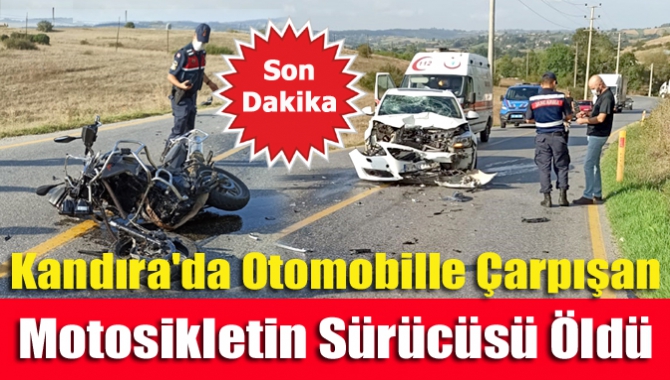 Kaynarca-Kandıra Yolu'nun Balcı Mahallesi mevkiinde meydana gelen trafik kazasında otomobil