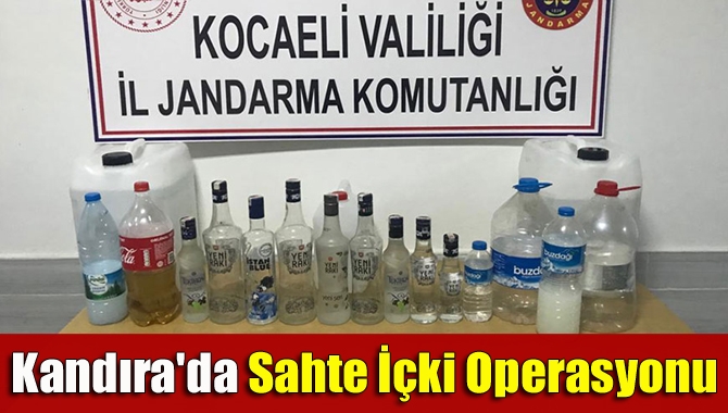Kandıra'da bir restorana yapılan operasyonda 80 litre sahte içki ele