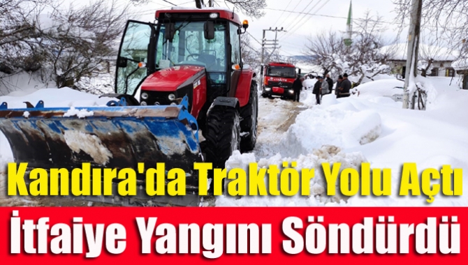 Kandıra Kocakaymaz Köyü Kayıplar Mahallesi'ndeki Yangında Traktör Yolu Açtı, İtfaiye