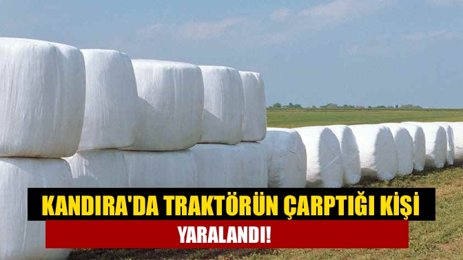 Kandıra Süllü Mahallesi'nde silaj balyası yüklemesi sırasında geri manevra yapan