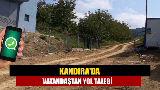 Kandıra Elmacık Mahallesi sakinleri, Küme Evlerine giden toprak yolun onarılarak