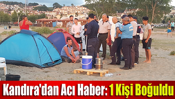 Kandıra'da denize giren Ümit Demir (35) ile yeğeni Fatih Çakır