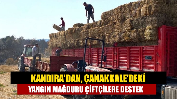 Büyükşehir ve Kandıralı çiftçilerin işbirliğinde düzenlenen organizasyonla Çanakkale’deki orman yangınında