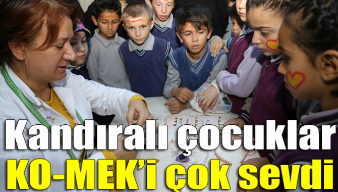 Kandıralı ilkokul öğrencileri ziyaret ettikleri KO-MEK’te dikiş nakış yaptı, patates