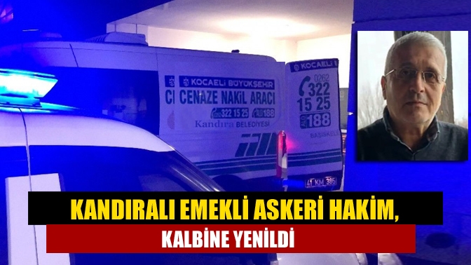 Kandıra Aydınlık Mahalle sakinlerinden emekli askeri hakim ve avukat Celal